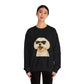 Maltese Wearing Sunglasses - Adult Crewneck Sweatshirt