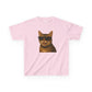 Domestic Shorthaired Tabby Cat Wearing Sunglasses Kids Tee