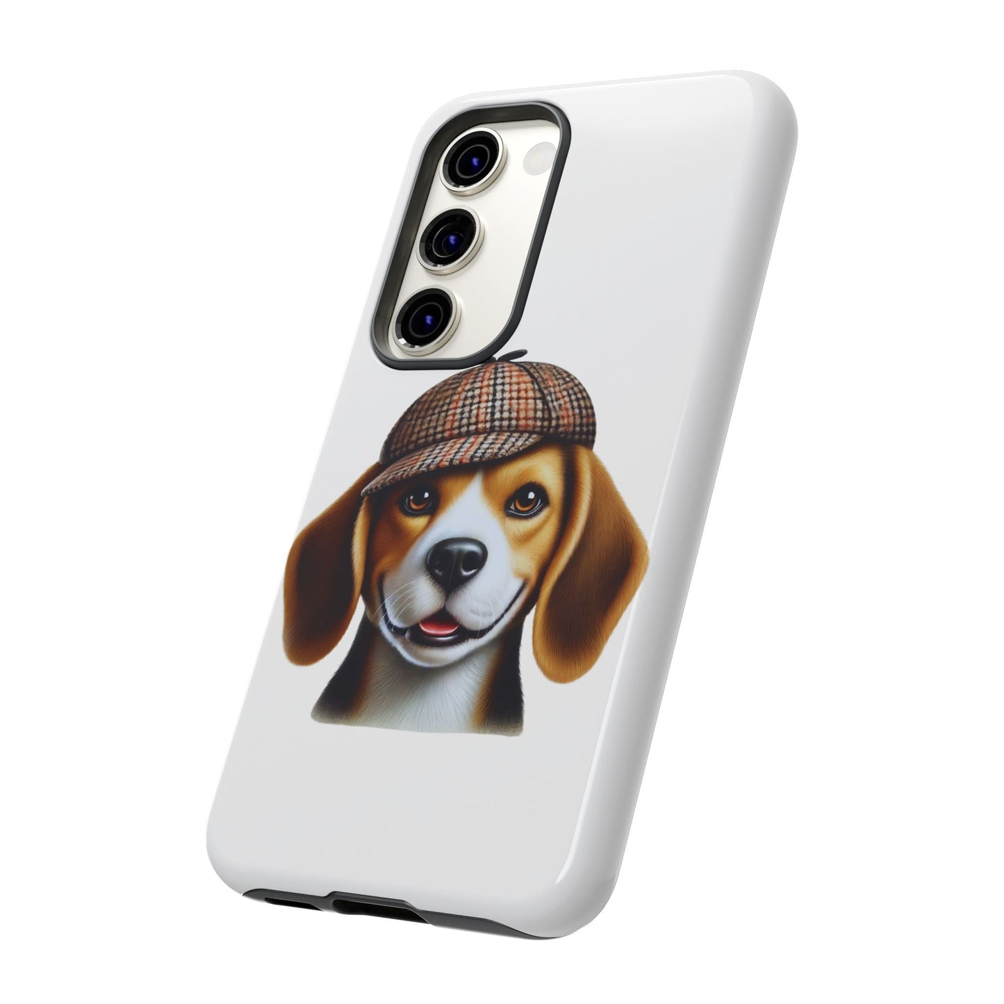 Beagle Wearing a Deerstalker Hat - Tough Phone Case