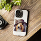 Collie Wearing a Cloche Hat - Tough Phone Case