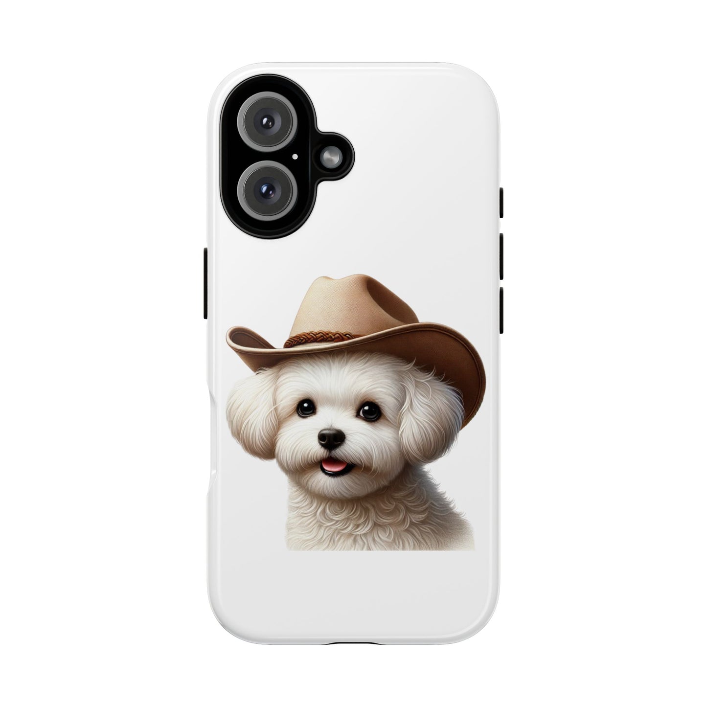 Maltese Wearing a Cowgirl Hat - Tough Phone Case
