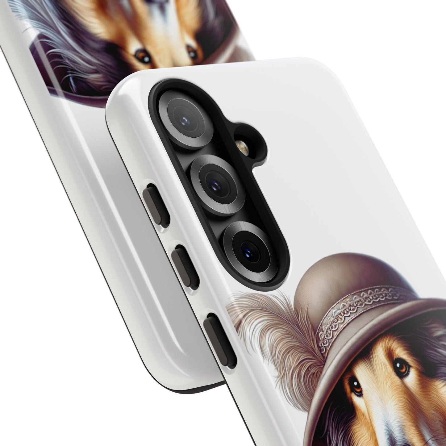 Collie Wearing a Cloche Hat - Tough Phone Case
