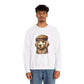 Golden Retriever In Newsboy Hat - Adult Crewneck Sweatshirt - Too Cute Pets