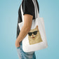 Cream Longhair Cat Wearing Sunglasses Cotton Tote Bag