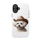 Maltese Wearing a Cowgirl Hat - Tough Phone Case