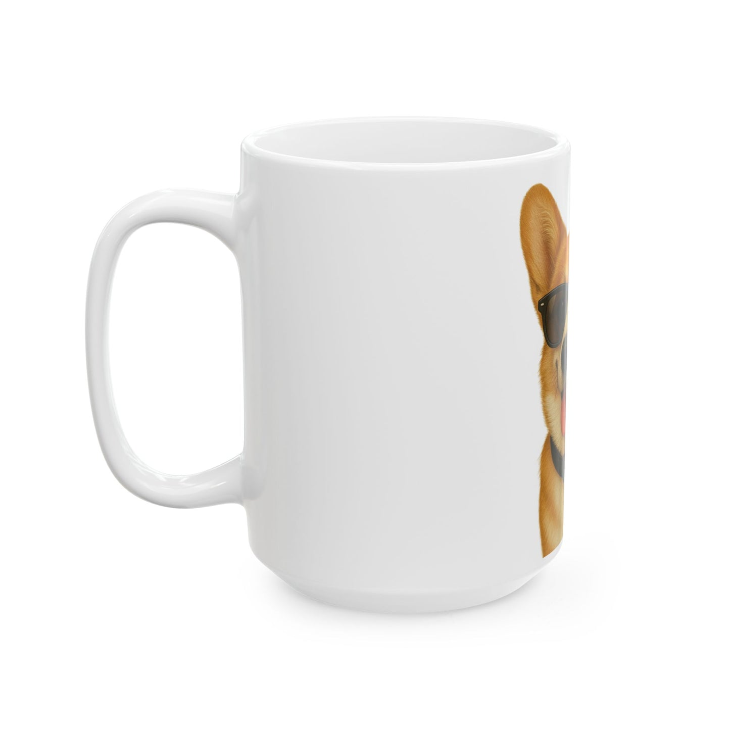 Corgi Wearing Sunglasses Ceramic Mug