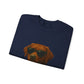 Brown Labrador Retriever Wearing Sunglasses - Adult Crewneck Sweatshirt