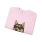 Siberian Husky Wearing Sunglasses - Adult Crewneck Sweatshirt