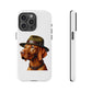 Vizsla Wearing a Campaign Hat - Tough Phone Case