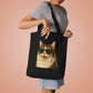 Calico Cat Wearing Sunglasses Cotton Tote Bag