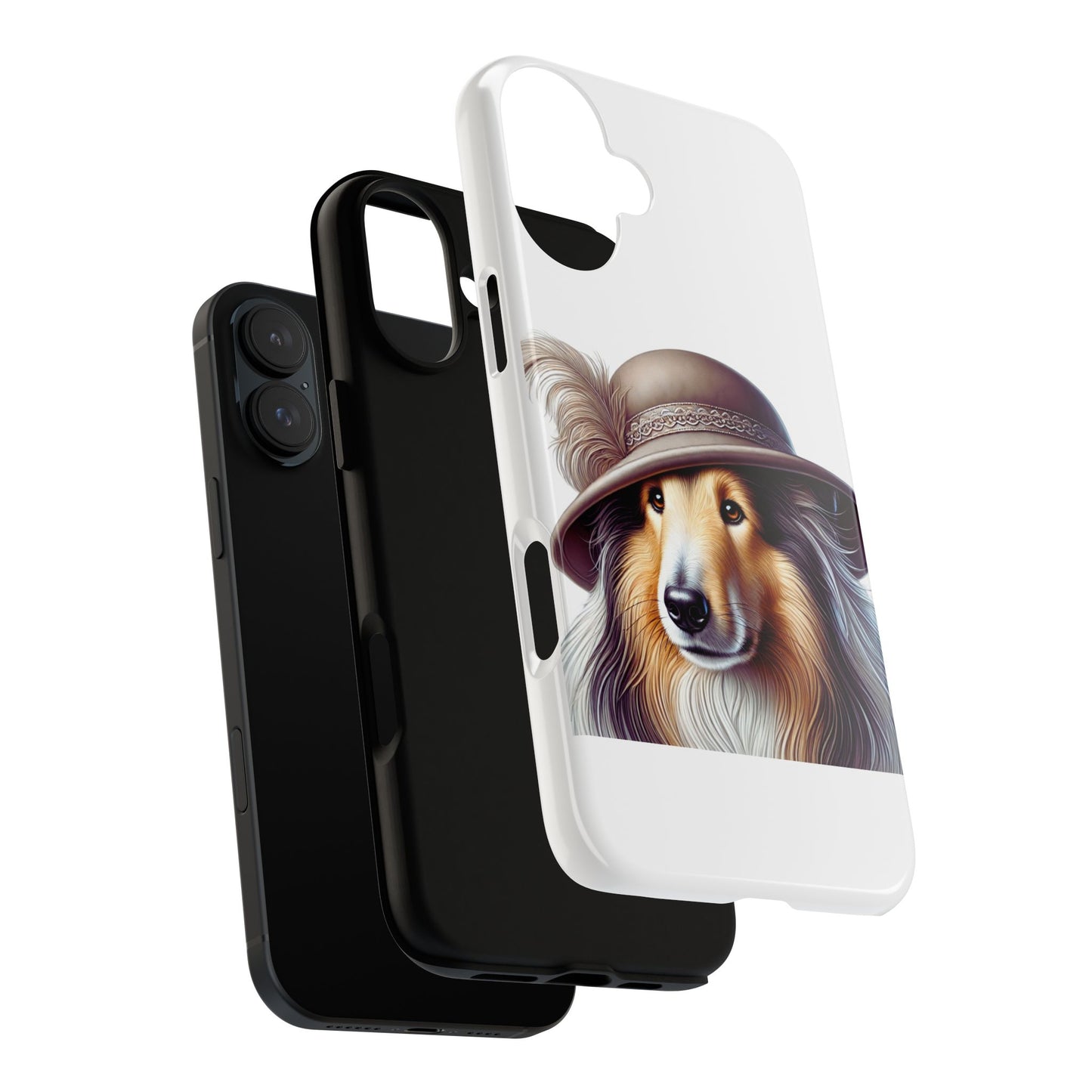 Collie Wearing a Cloche Hat - Tough Phone Case