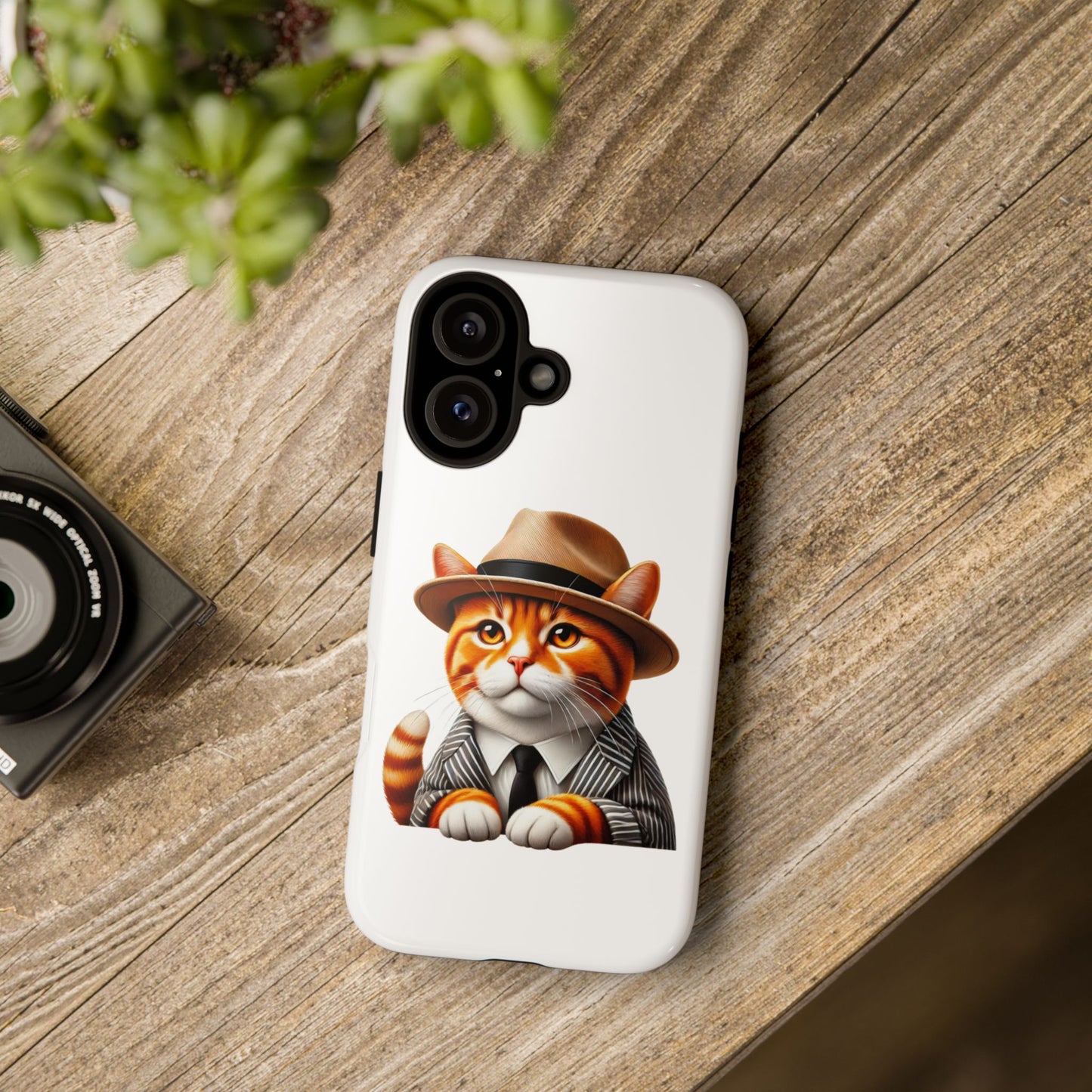 Tabby Cat Wearing a Fedora - Tough Phone Case