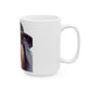 Collie Wearing a Cloche Hat - Ceramic Mug