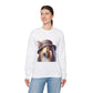 Collie Wearing Cloche Hat - Adult Crewneck Sweatshirt - Too Cute Pets