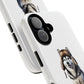 Husky Wearing a Fur Hunter Hat - Tough Phone Case