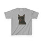 Gray Domestic Shorthaired Cat Wearing Sunglasses Kids Tee