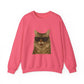 Siberian Cat Wearing Sunglasses - Adult Crewneck Sweatshirt
