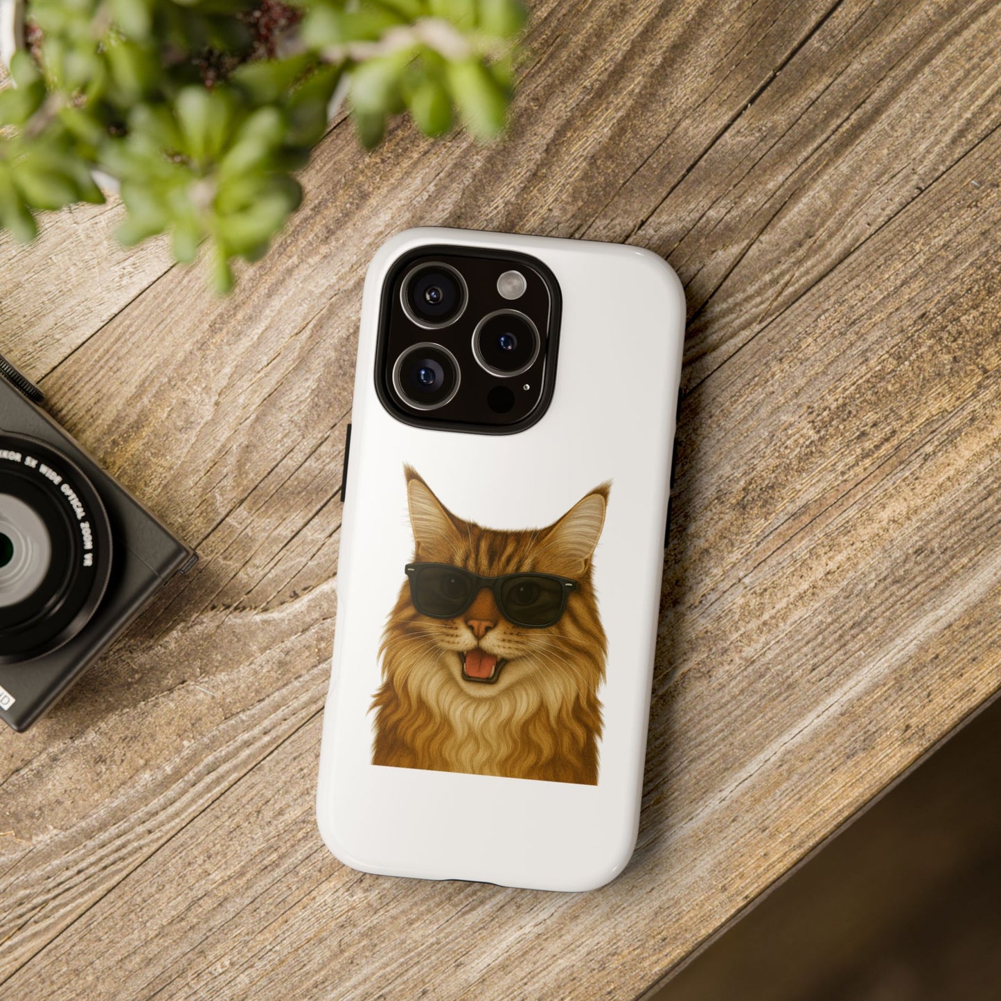 Maine Coon Wearing Sunglasses - Tough Phone Case