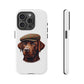 Labrador Wearing a Tweed Flat Cap - Tough Phone Case