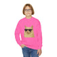 Cream Longhair Cat Wearing Sunglasses - Youth Crewneck Sweatshirt