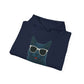 Russian Blue Cat Wearing Sunglasses - Adult Hoodie