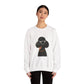 Black Poodle Wearing Sunglasses - Adult Crewneck Sweatshirt