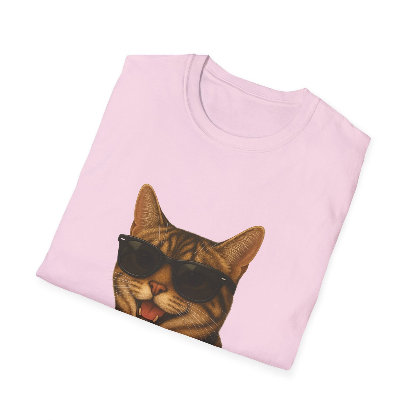 Tabby Cat Wearing Sunglasses - Adult T-Shirt