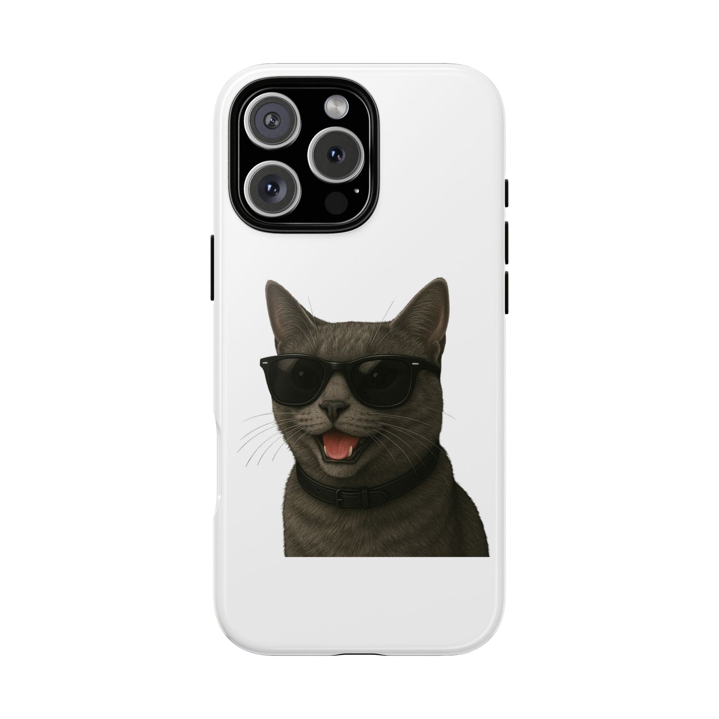 Gray Cat Wearing Sunglasses - Tough Phone Case