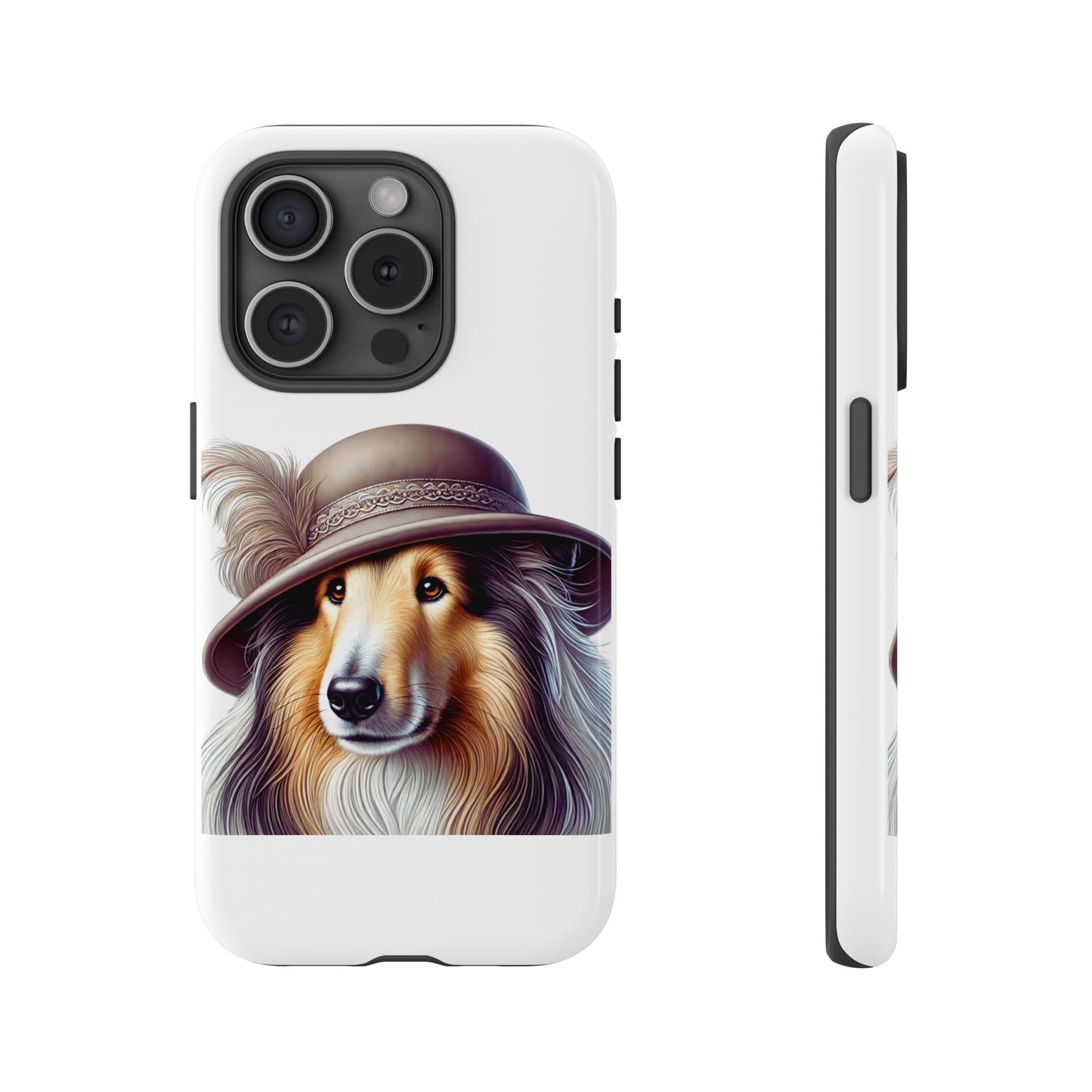 Collie Wearing a Cloche Hat - Tough Phone Case