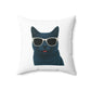 Russian Blue Cat Wearing Sunglasses - Throw Pillow