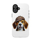 Beagle Wearing a Deerstalker Hat - Tough Phone Case