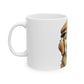 Golden Retriever Wearing a Newsboy Cap - Ceramic Mug