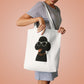 Black Poodle Wearing Sunglasses Cotton Tote Bag