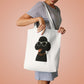 Black Poodle Wearing Sunglasses Cotton Tote Bag
