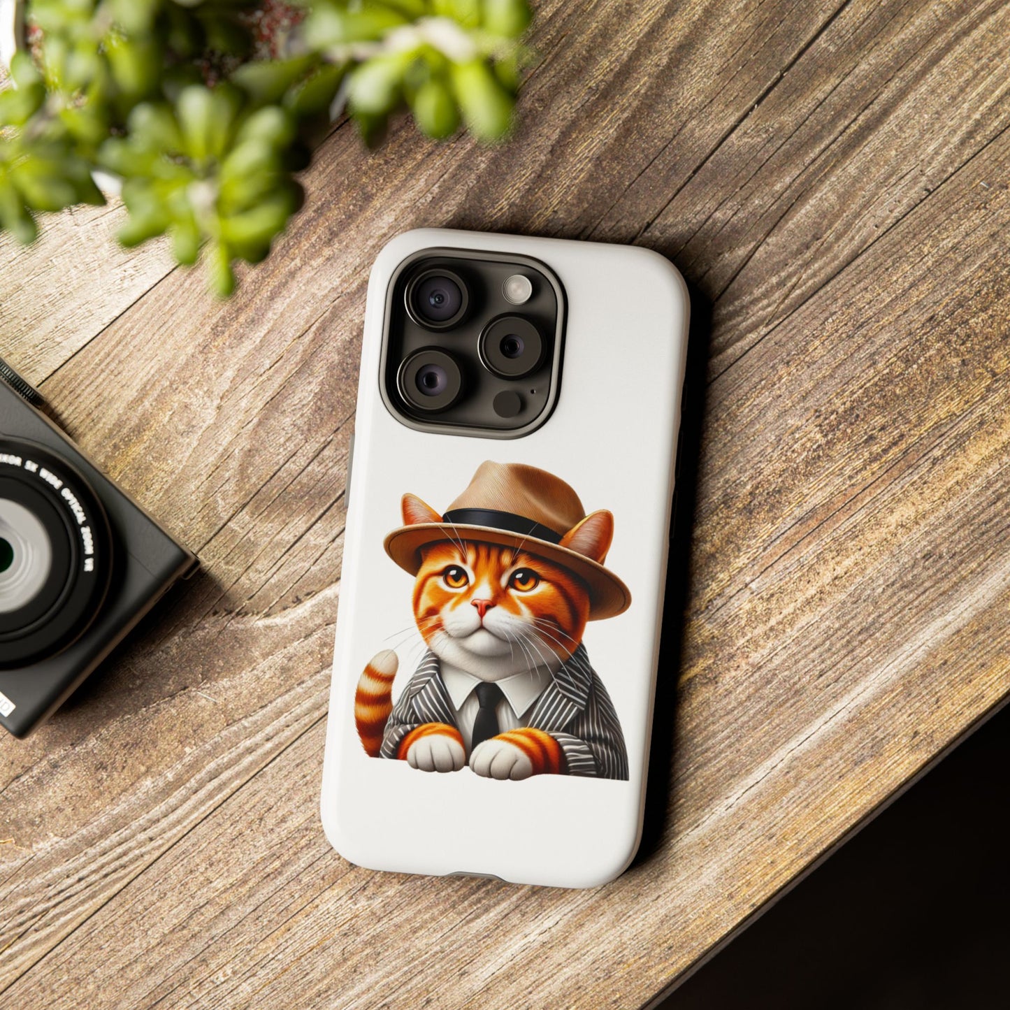 Tabby Cat Wearing a Fedora - Tough Phone Case