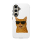 Orange Tabby Cat Wearing Sunglasses - Tough Phone Case