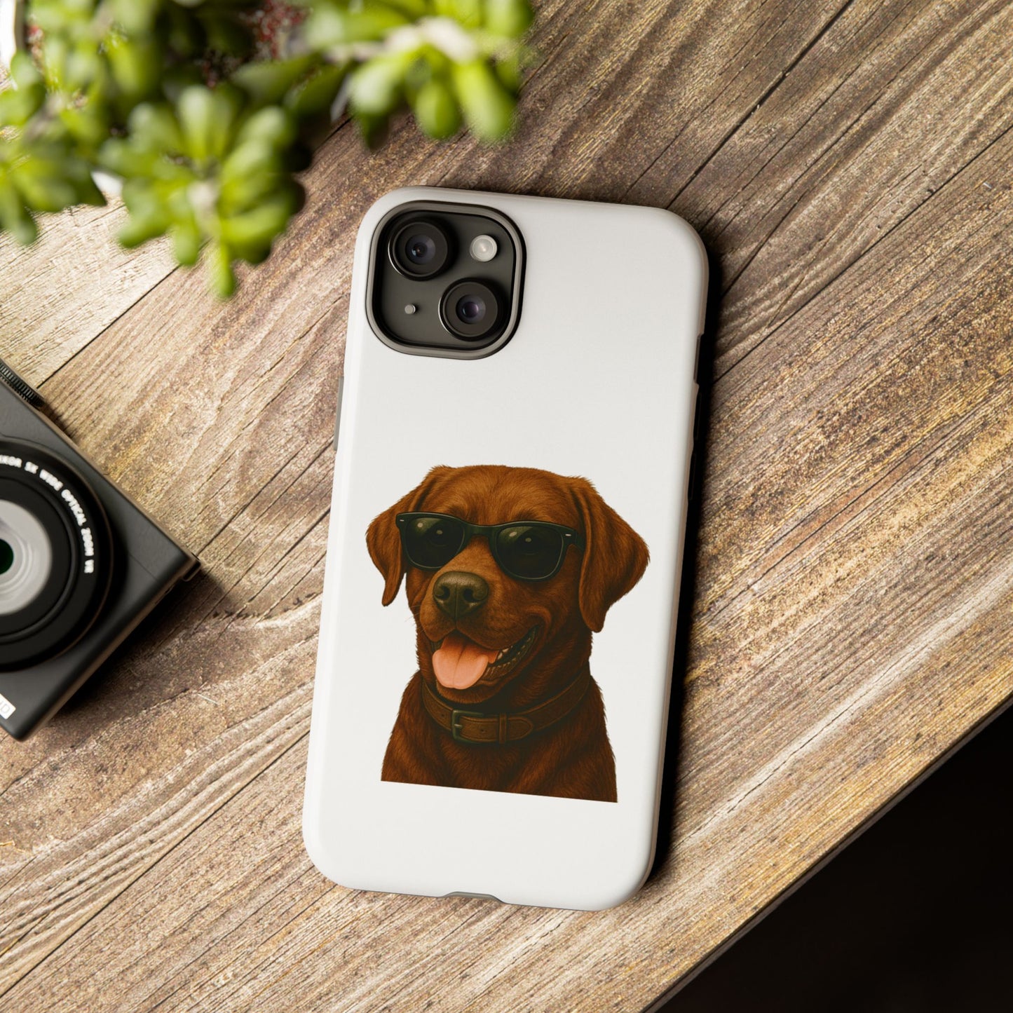 Brown Labrador Retriever Wearing Sunglasses - Tough Phone Case