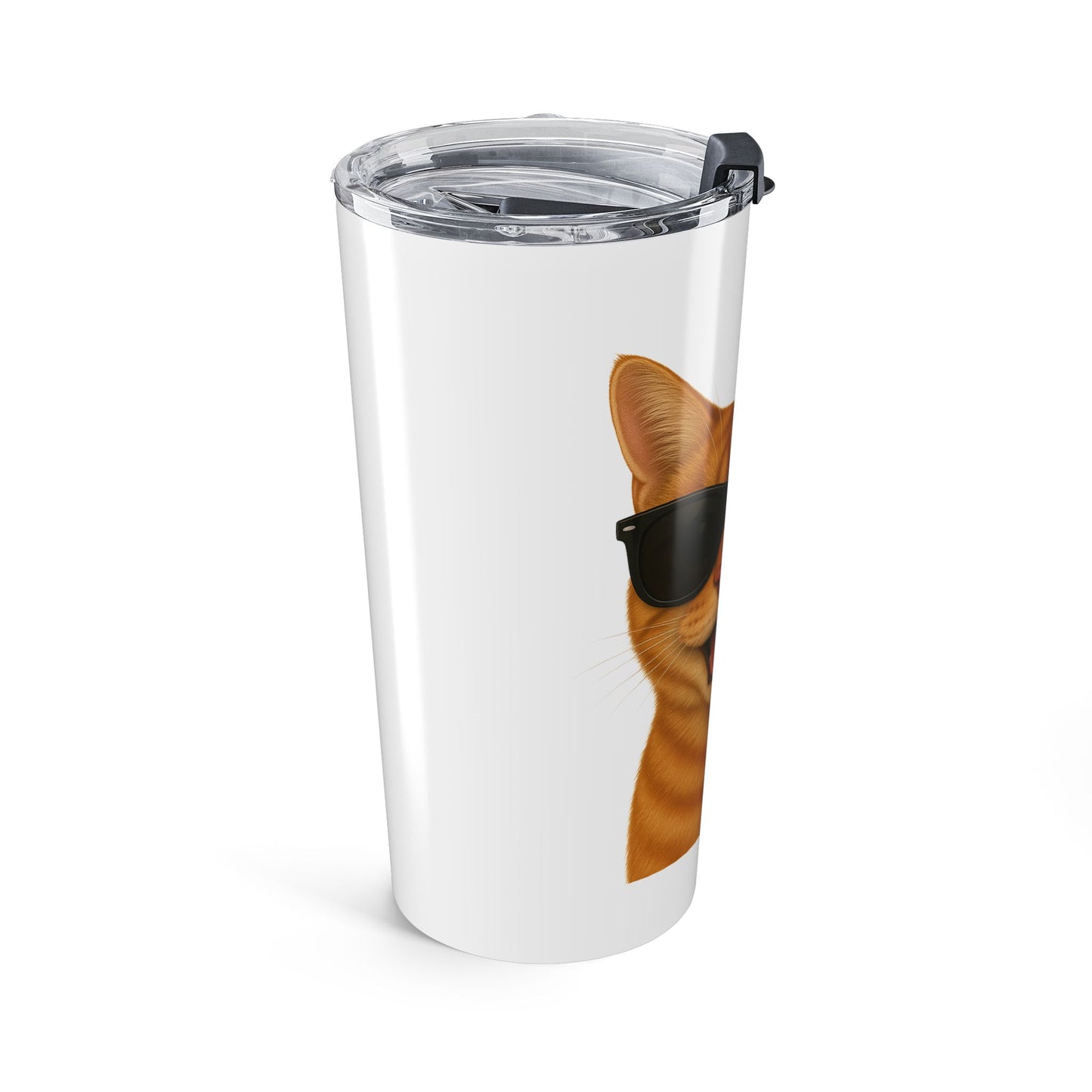 Orange Tabby Cat Wearing Sunglasses - 20oz Tumbler