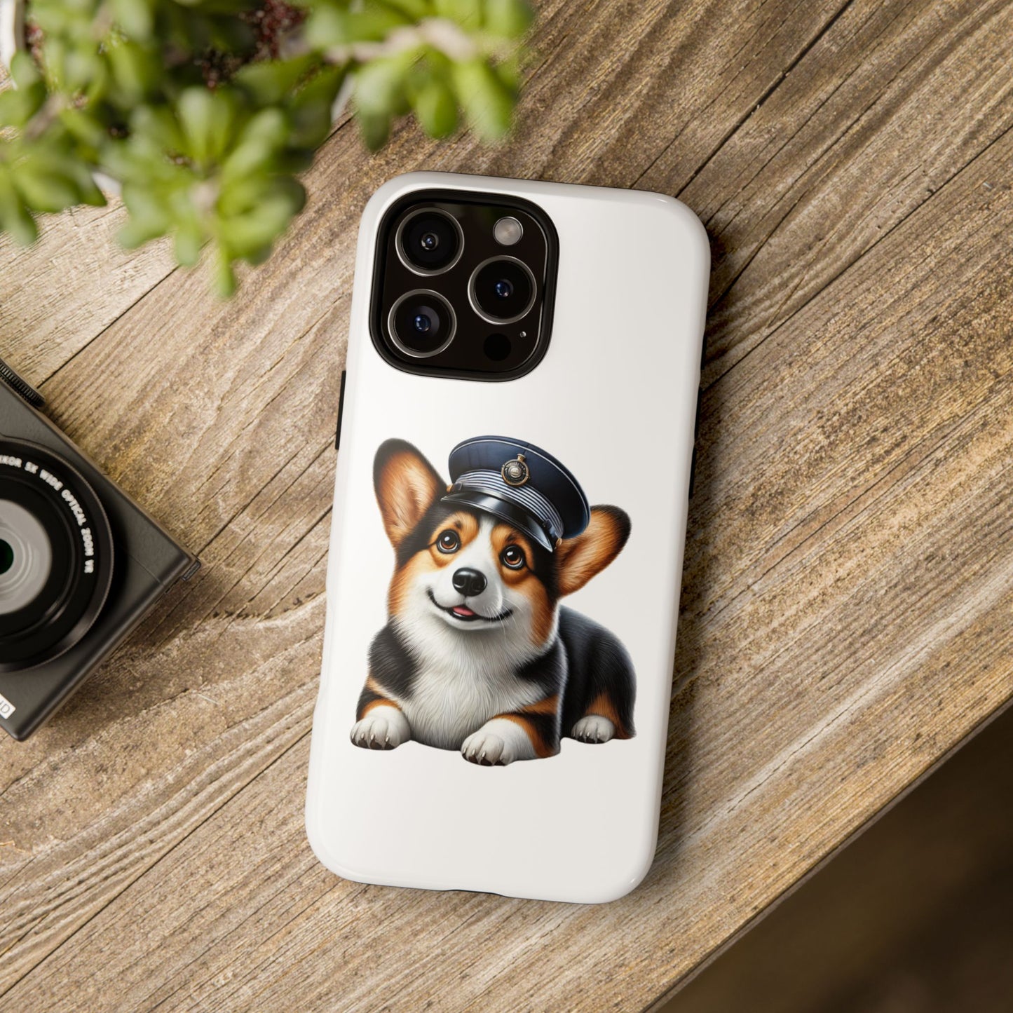 Corgi Wearing a Conductor's Hat - Tough Phone Case