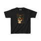 Kids Tee with Australian Shepherd Wearing Sunglasses