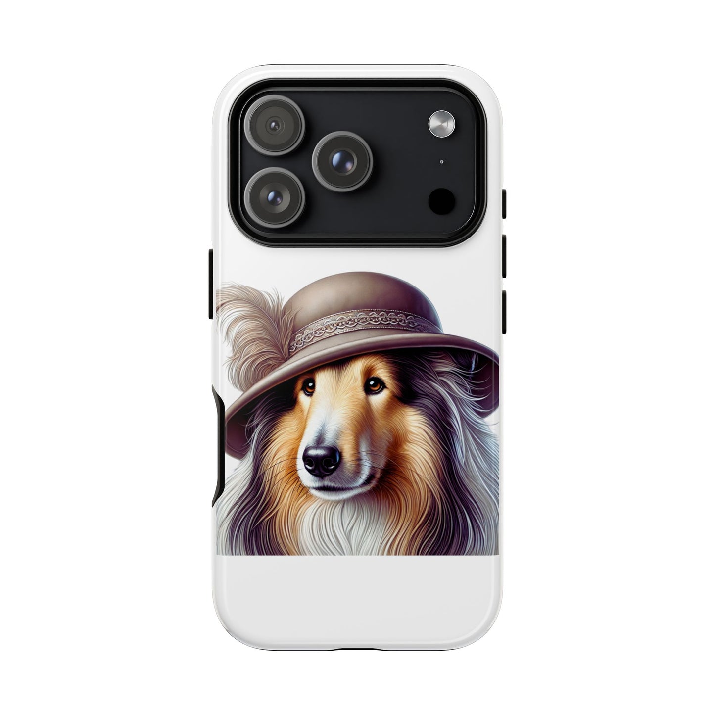 Collie Wearing a Cloche Hat - Tough Phone Case