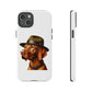 Vizsla Wearing a Campaign Hat - Tough Phone Case