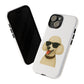 White Poodle Wearing Sunglasses - Tough Phone Case