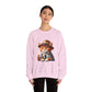 Tabby Cat in Fedora & Suit – Adult Unisex Crewneck Sweatshirt