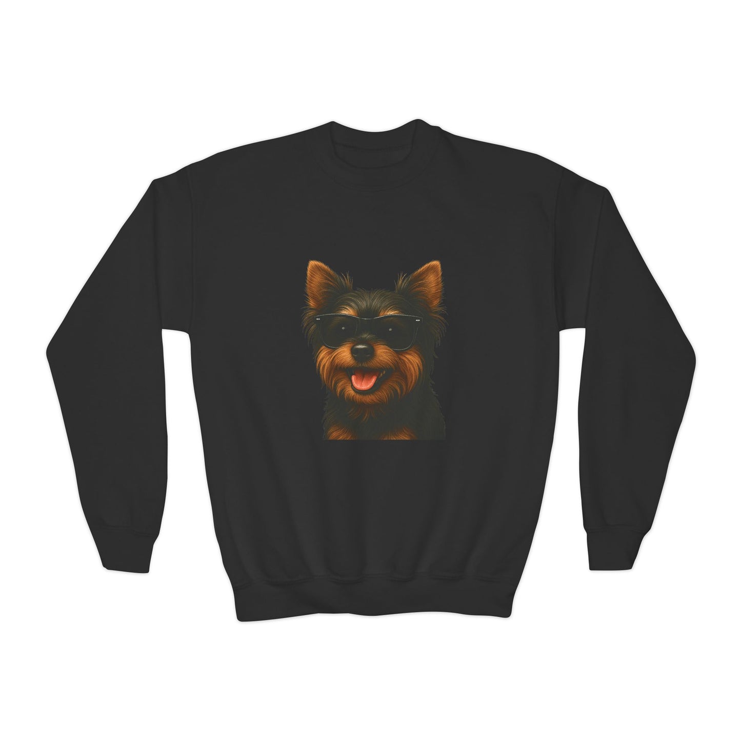 Yorkshire Terrier Wearing Sunglasses - Youth Sweatshirt