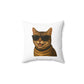 Tabby Cat Wearing Sunglasses - Throw Pillow