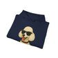 White Poodle Wearing Sunglasses - Adult Hoodie