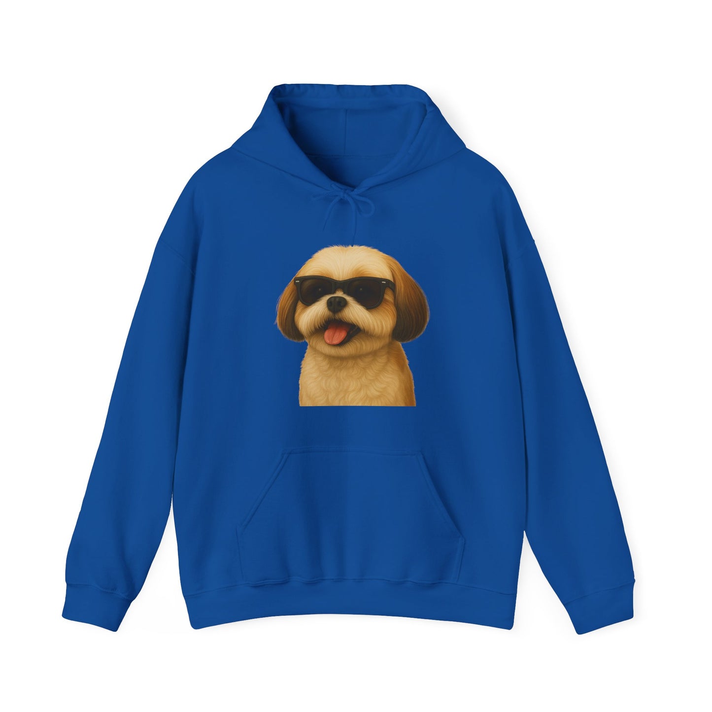 Shih Tzu Wearing Sunglasses - Adult Hoodie