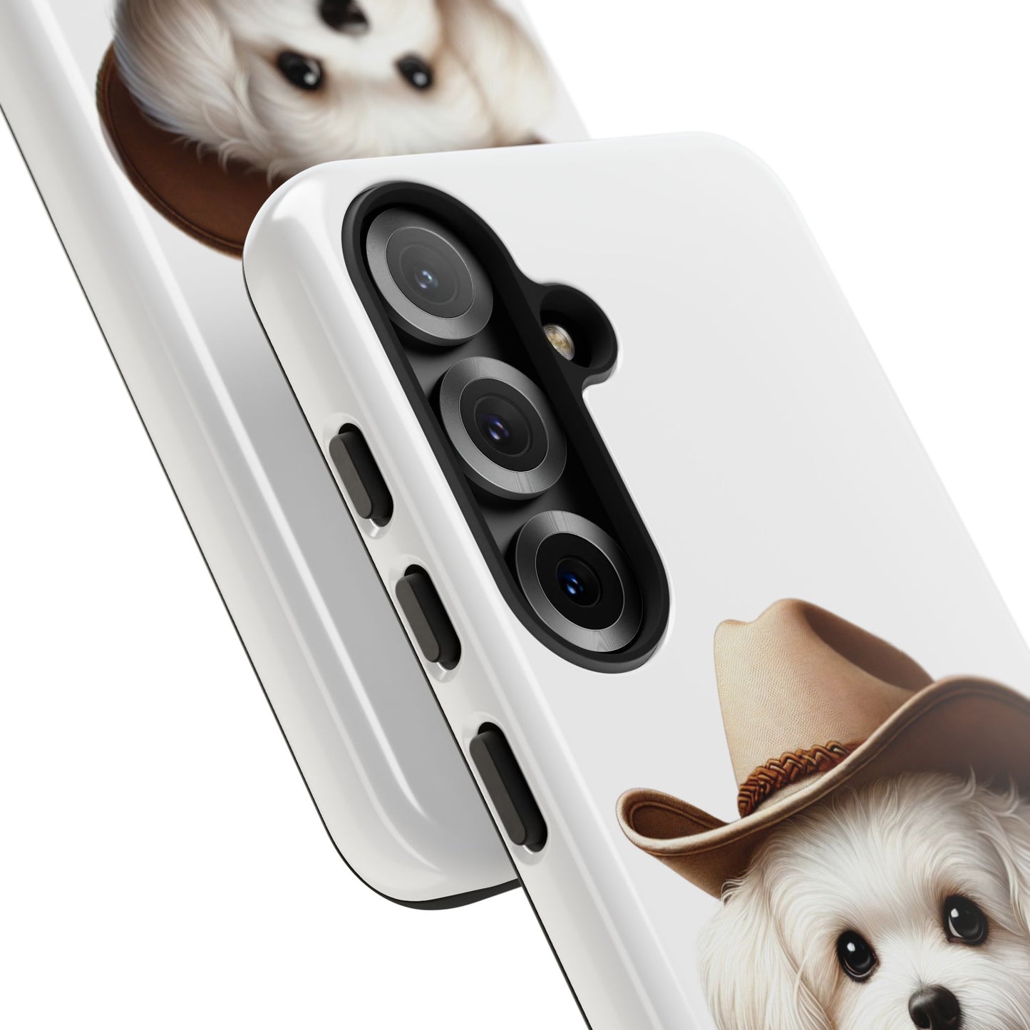 Maltese Wearing a Cowgirl Hat - Tough Phone Case