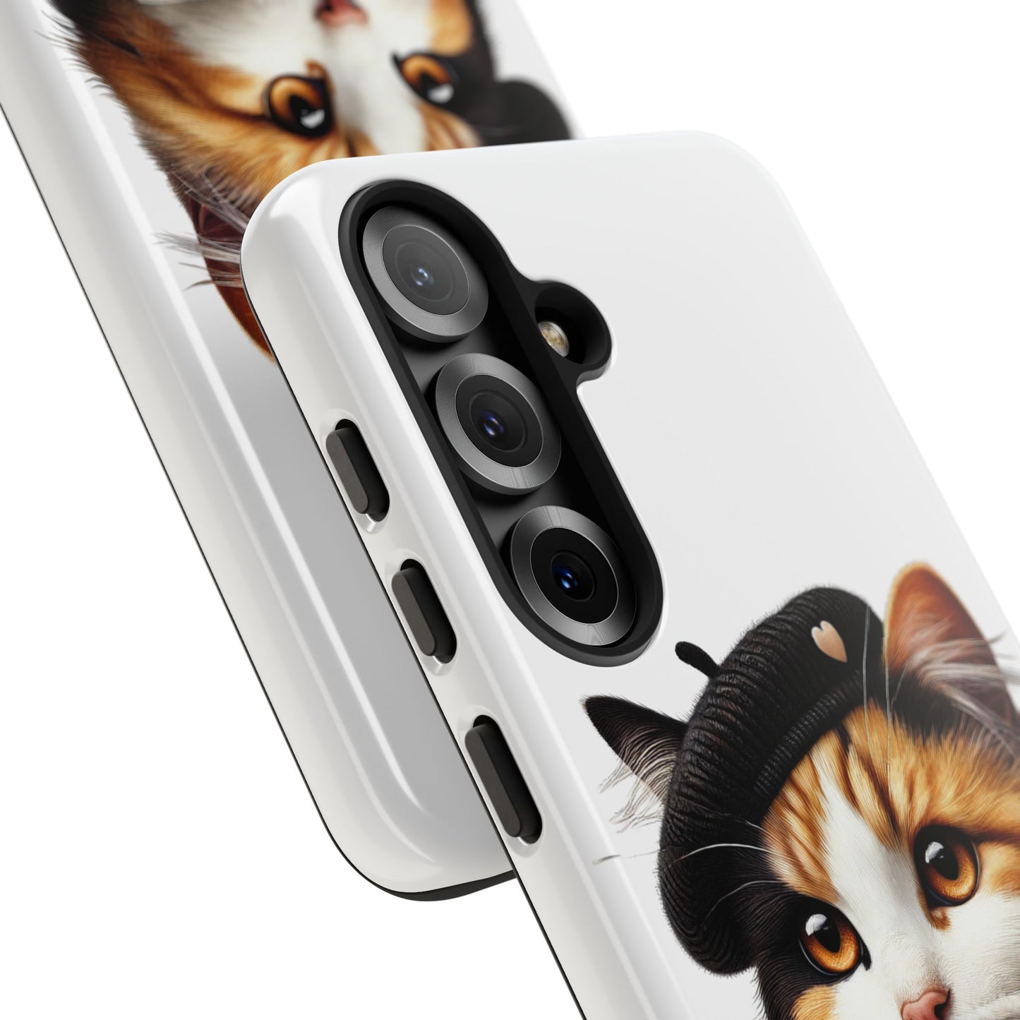 Calico Cat Wearing a Beret - Tough Phone Case